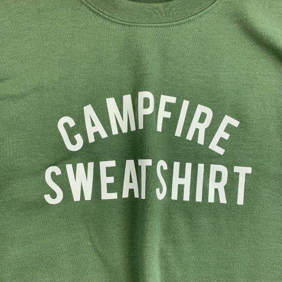 Gildan sz XL Sweatshirt Green Fleece Campfire Sweatshirt - Picture 2 of 6